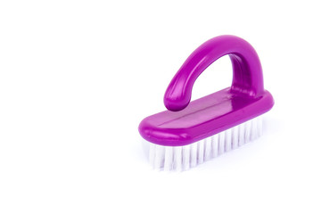 Small soft plastic brush isolated on white background