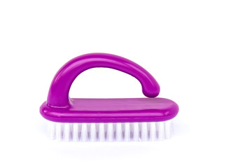 Small soft plastic brush isolated on white background