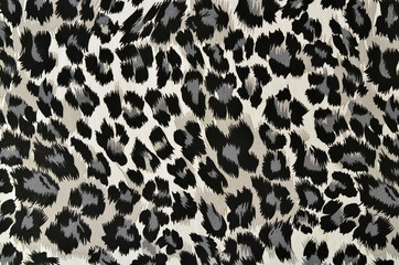 Grey and black leopard pattern.Spotted animal print background. - 73573501
