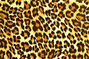 Brown leopard pattern.Spotted animal print as background.