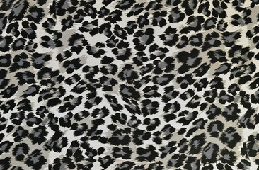 Grey and black leopard pattern.Spotted animal print background.