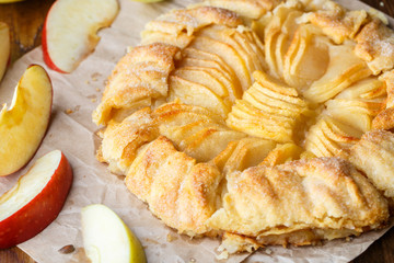 Homemade fresh apple galette