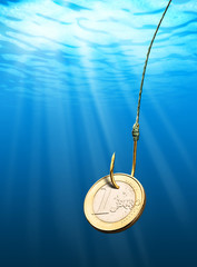 Euro coin bait