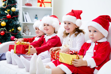 Funny christmas children