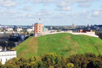 Vilnius city aerial view from Vilnius University tower