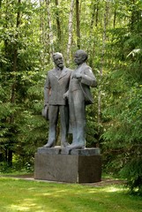 Fototapeta premium Lenine in the Grutas park near Druskininkai city