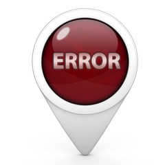 error pointer icon on white background