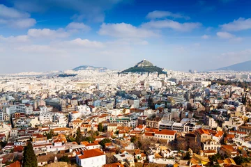 Zelfklevend Fotobehang Panorama van Athene, Griekenland © Sergey Novikov