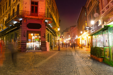 Fototapeta na wymiar Strada Eelari street in Bucharest, Romania