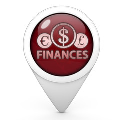 Finance pointer icon on white background