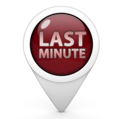 Last minute pointer icon on white background