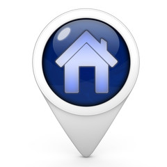 home pointer icon on white background
