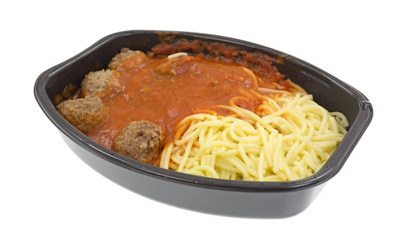 Spaghetti and meatball TV dinner