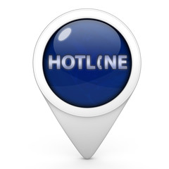 Hotline pointer icon on white background
