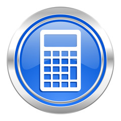 calculator icon, blue button