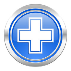 Obraz premium pharmacy icon, blue button