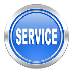 service icon, blue button