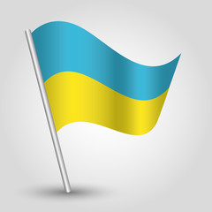 vector 3d waving ukrainian flag  - symbol of Ukraine