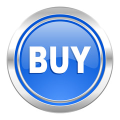 buy icon, blue button