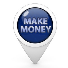 Make money pointer icon on white background