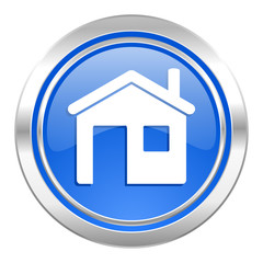 Obraz premium house icon, blue button, home sign