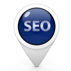 Seo pointer icon on white background