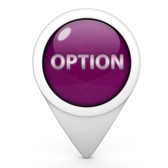option pointer icon on white background