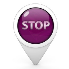stop pointer icon on white background