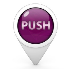 push pointer icon on white background