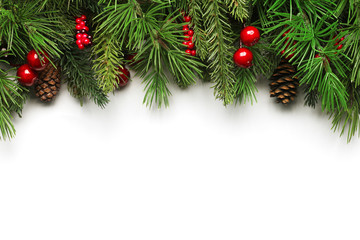 Fototapeta na wymiar Christmas tree branches background