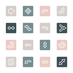 Arrows web icons set