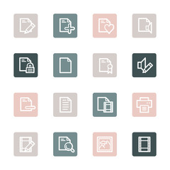 Document web icons set