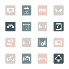Home Appliance web icons set
