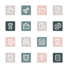 Document web icons set