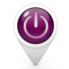 power pointer icon on white background