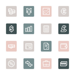Finance web icons set