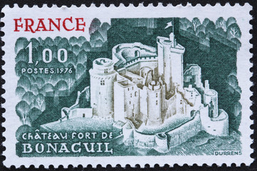Timbre France Château fort de Bonaguil