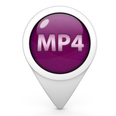 MP4 pointer icon on white background