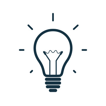 Simple light bulb icon. Vector illustration