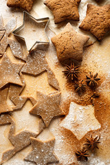 Gingerbread stars. Christmas cakes