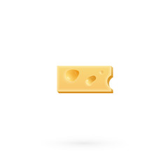 Cheese minus mark. Symbol isolated on white.