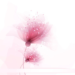 Obraz premium Vector background with pastel flowers