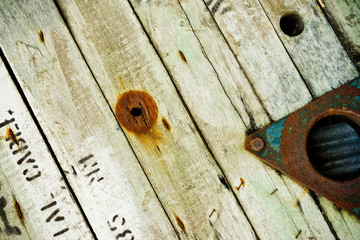 old dirty wooden texture with number label