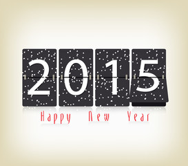 Happy New Year 2015 clock design