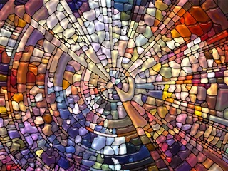 Foto op Canvas Lights of Stained Glass © agsandrew