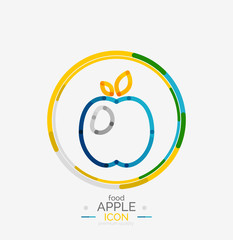 Apple logo concept, stamp