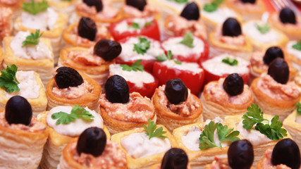 plate of canapees