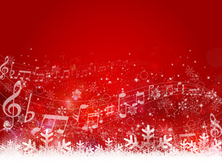 音符　雪　背景