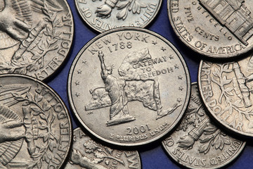 Coins of USA. US 50 state quarter
