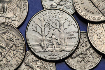 Coins of USA. US 50 state quarter